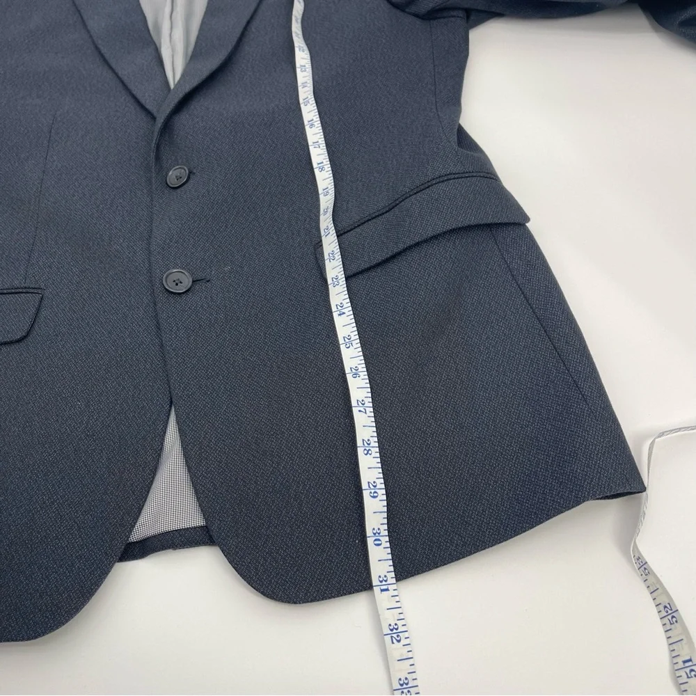 Sport Coat Blazer Two Button Suit Jacket Blue 42R Slim Preppy Academia